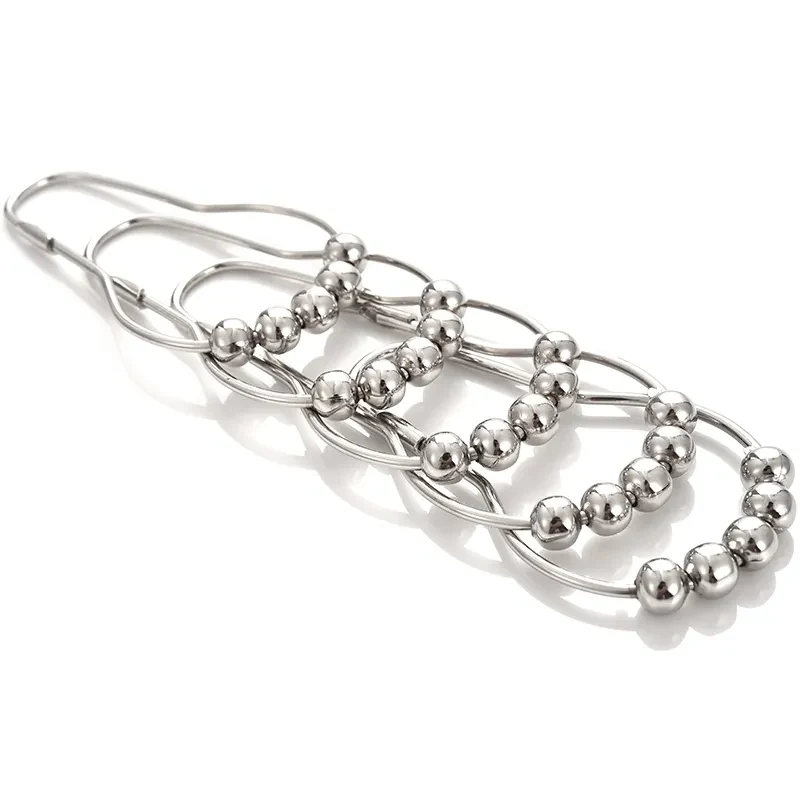 Stainless Steel Five Ball Roller Curtain Ring, finish range