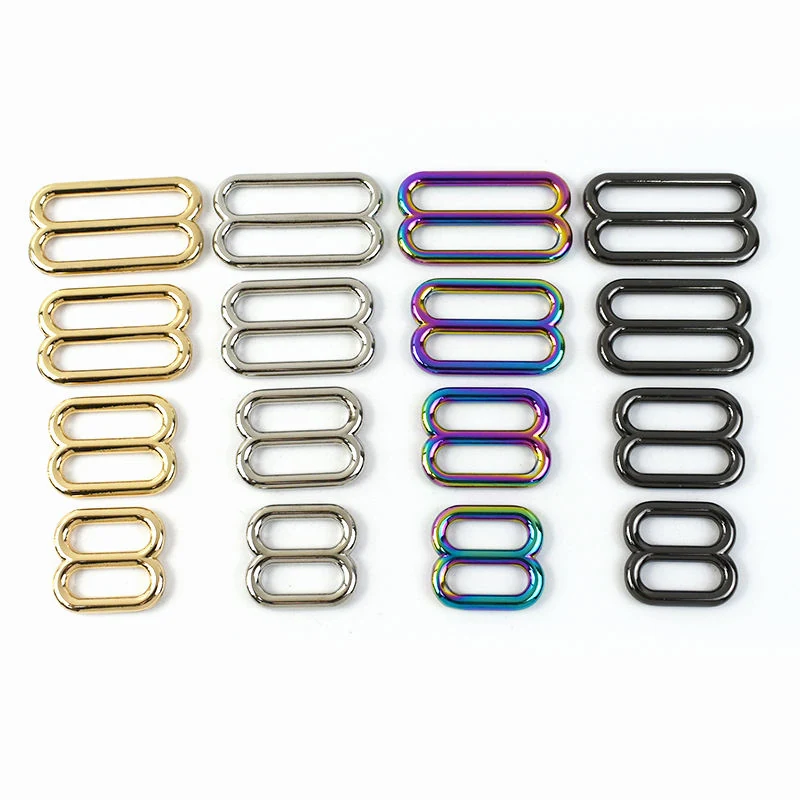 Round Double Ring Slider for Straps and Lingerie Hardware, shown in the standard finish