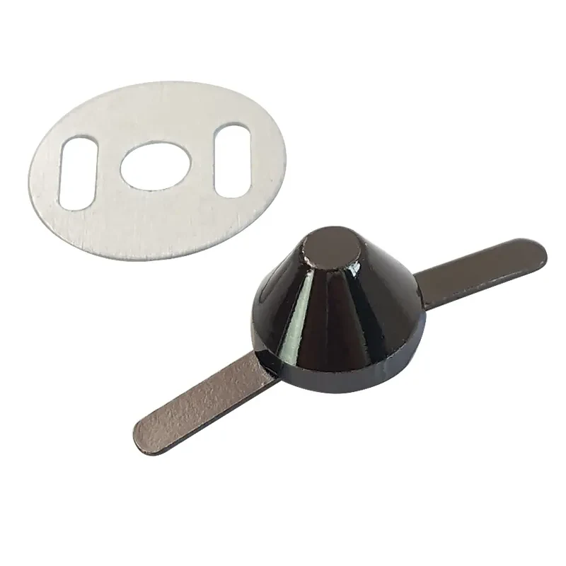 Gunmetal and Black Nickel Purse Feet, shown in the standard finish