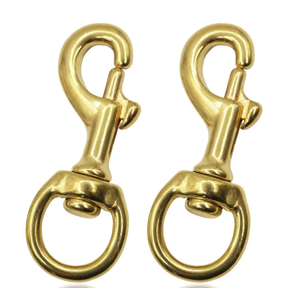 Solid Brass Dog Hook, shown in the standard finish