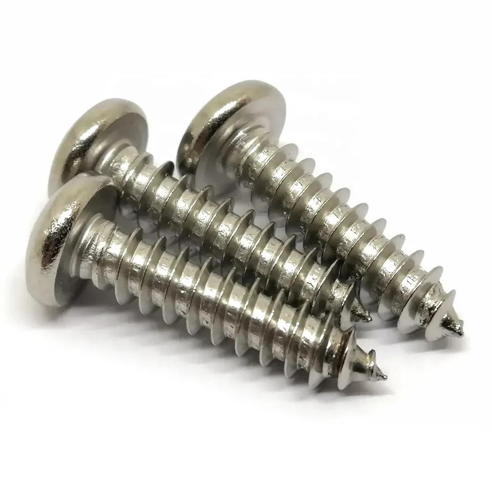 Stainless Steel Pan Head Self Tapping Screw, size comparison