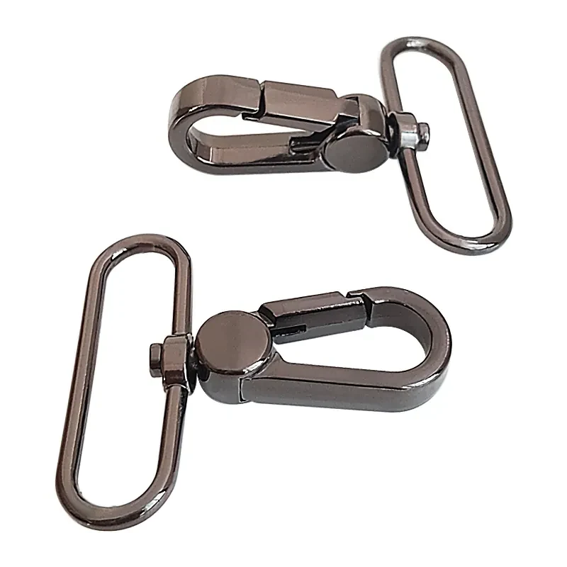 Custom Logo Bag Hook in Shiny Black Nickel, shown in the standard finish