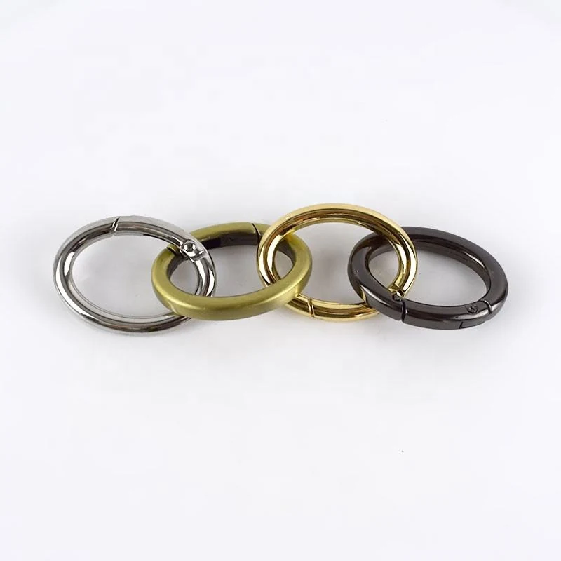 Trigger Spring Oval Ring, shown in the standard finish