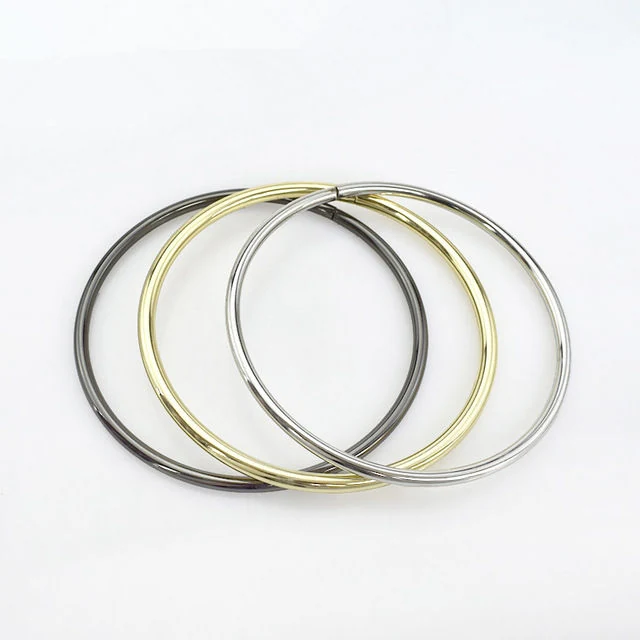 Welded O Shape Handbag Handle, shown in the standard finish
