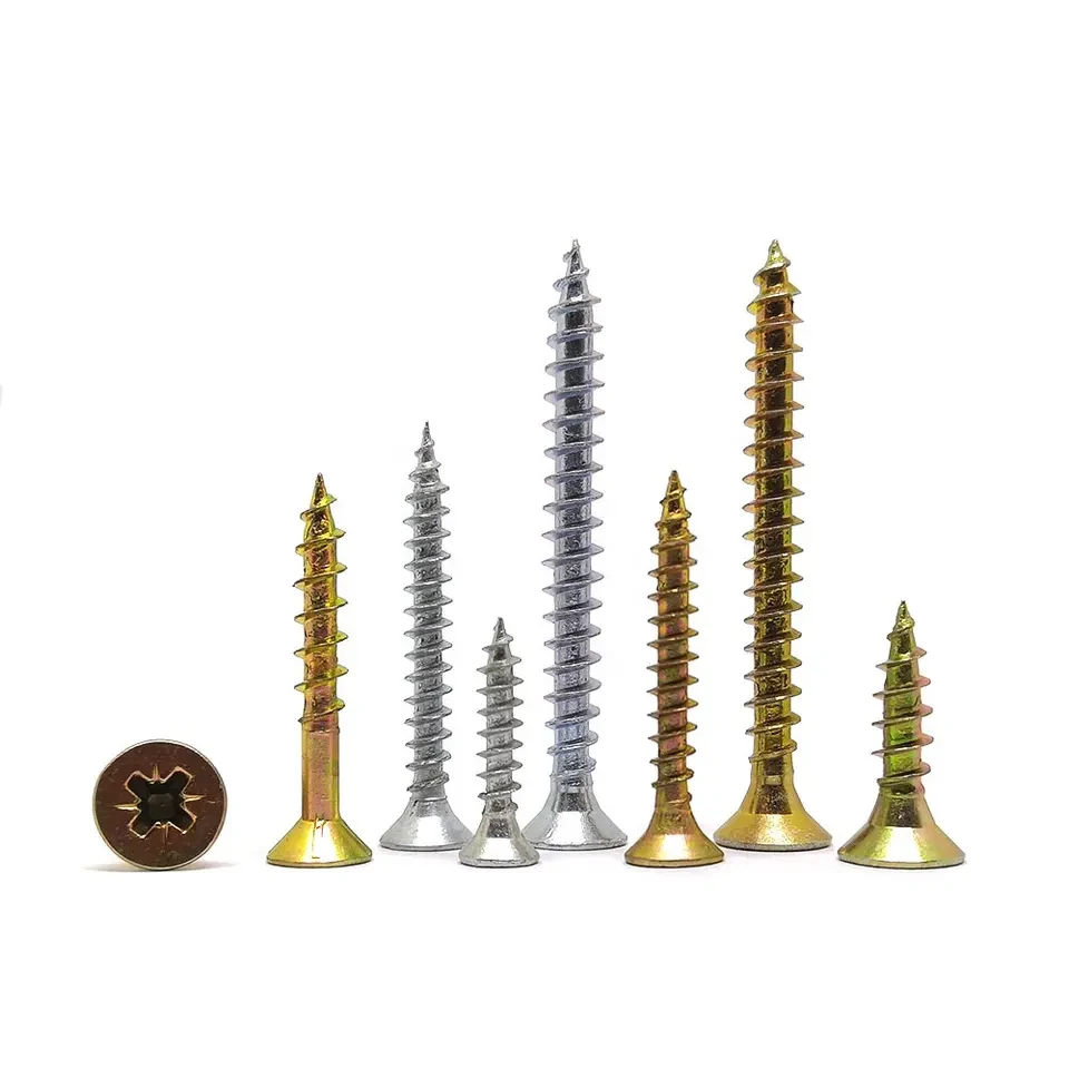 Zinc Plated Countersunk Furniture Screw for Wood, shown in the standard finish