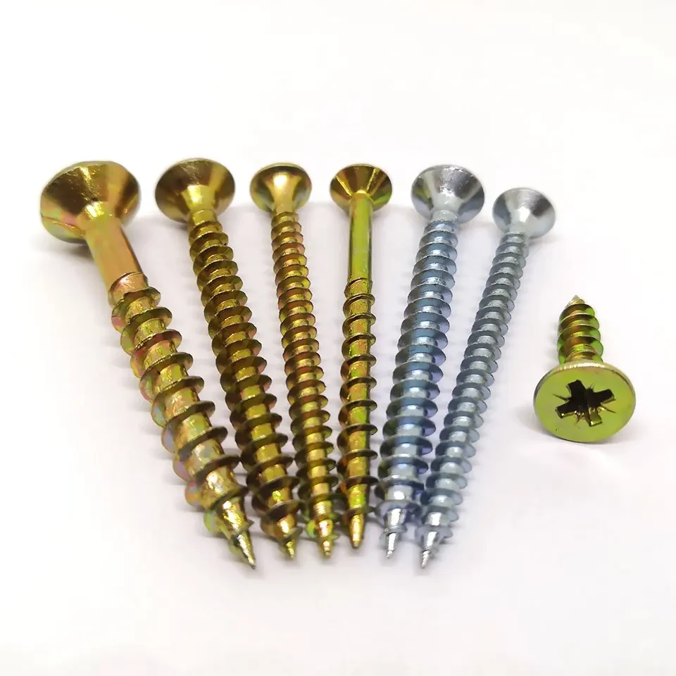 Zinc Plated Countersunk Furniture Screw for Wood, detail view