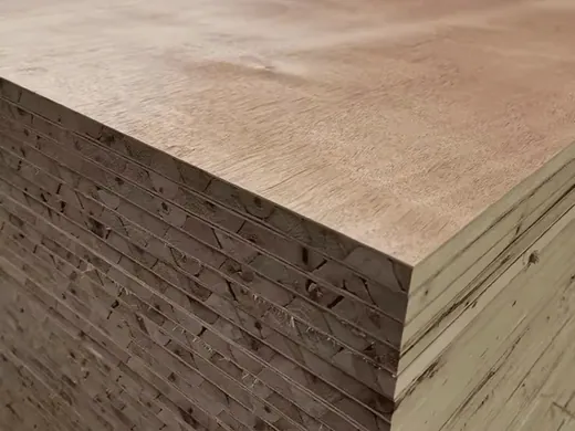 Commercial Veneer Faced Block Board - blockboard detail view 2