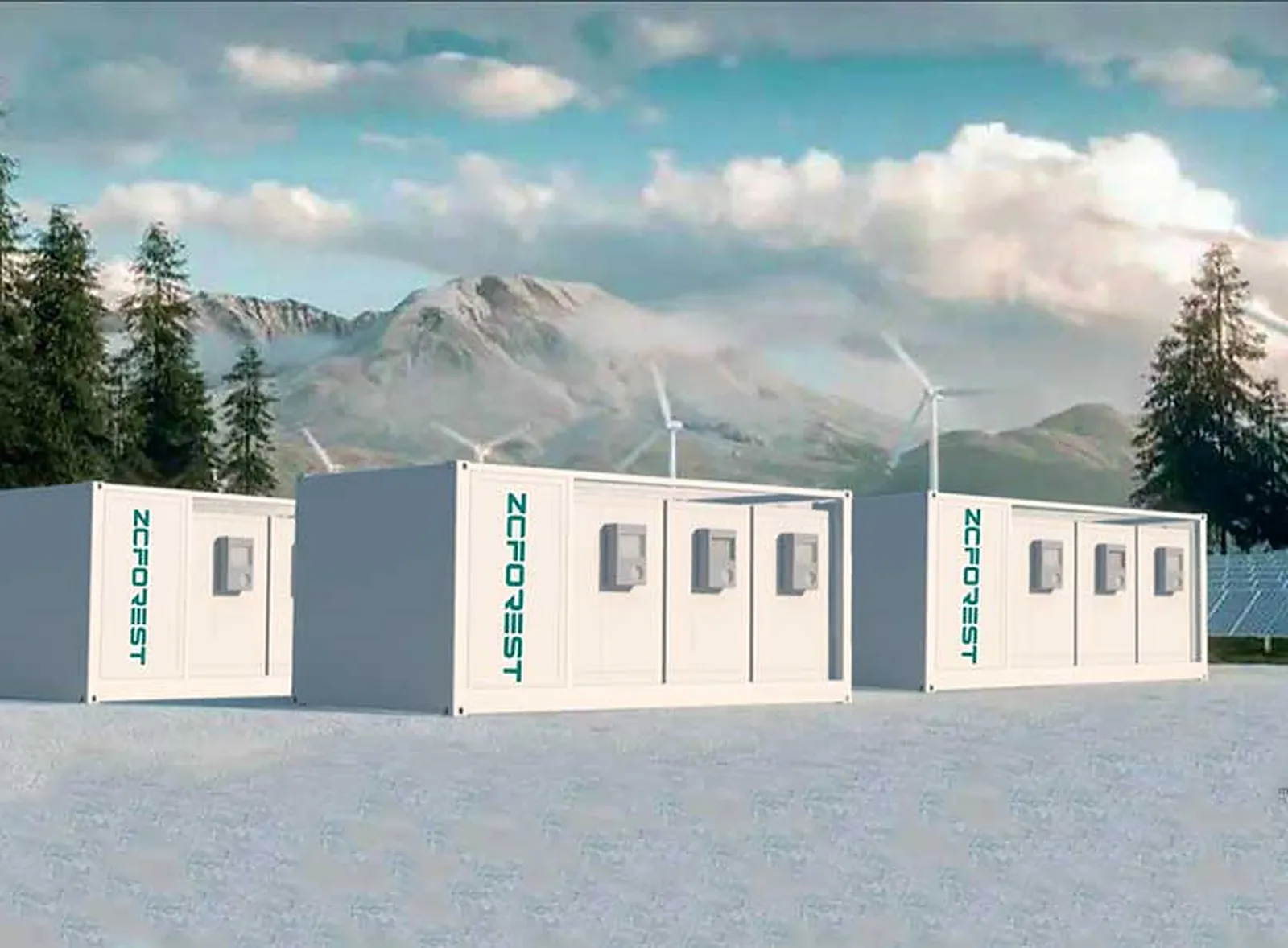 Containerised LiFePO4 storage on site
