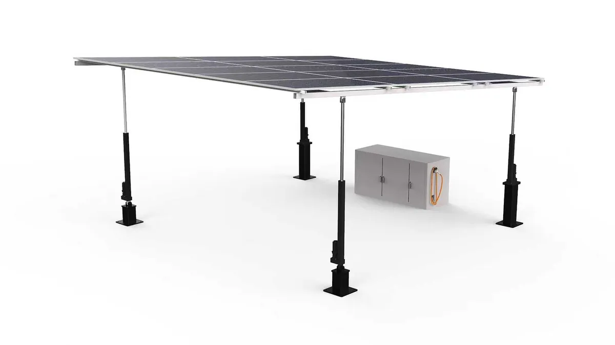 Side elevation · single-cantilever frame