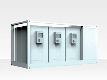 White outdoor energy storage cabinet