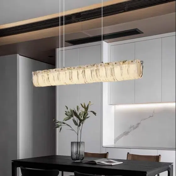 18-68 Heads Round White Glass Pendant Lamp in Iron Plating and Glass, scale view