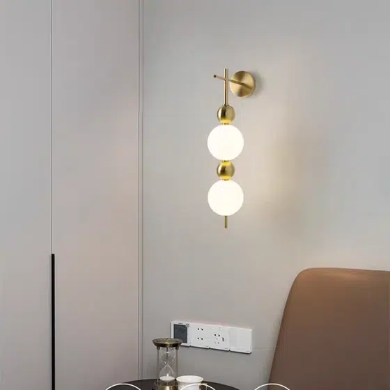 2-6 Heads LED Acrylic Wall Lamp in Aluminum and Acrylic, installed view