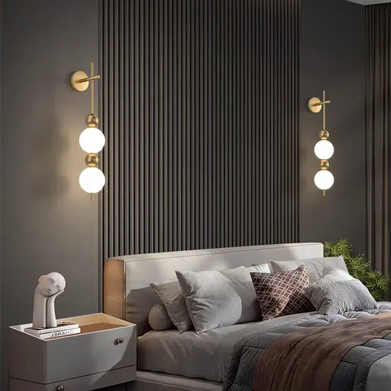 2-6 Heads LED Acrylic Wall Lamp in Aluminum and Acrylic, scale view