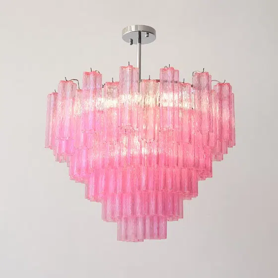 4-12 Heads Clear Glass Pendant Light in Iron and Glass, scale view