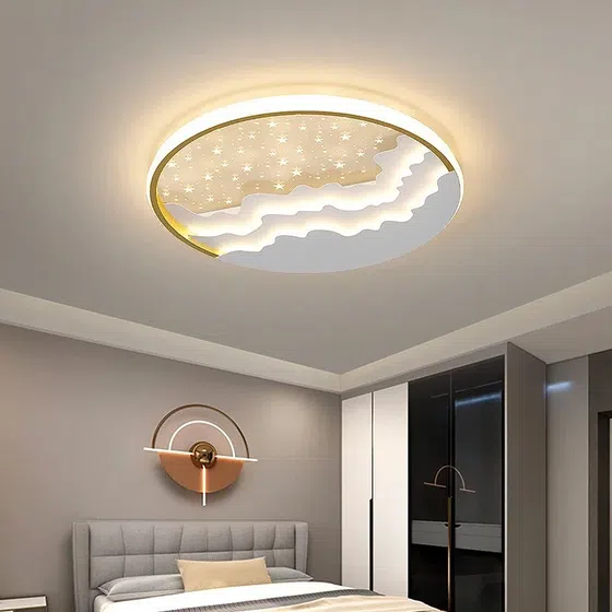 55W D50CM Starry LED Ceiling Lamp in Iron and Resin and Acrylic, detail view
