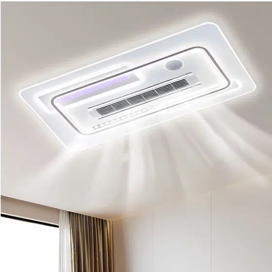 LED 60/150W Bladeless Ceiling Fan Lamp in Metal and PC and Acrylic, scale view