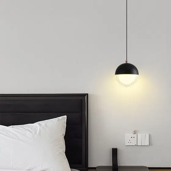 7W Acrylic Ball Pendant Lamp in Iron and Acrylic, scale view