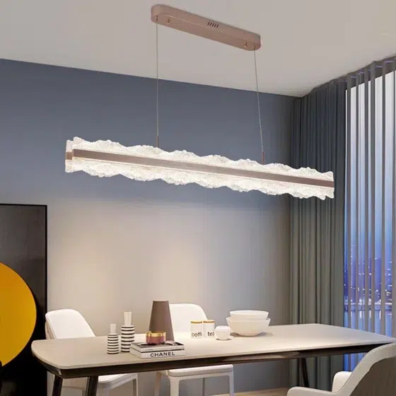 Acrylic Leaf Round LED Pendant Lamp in Aluminum and Acrylic, scale view