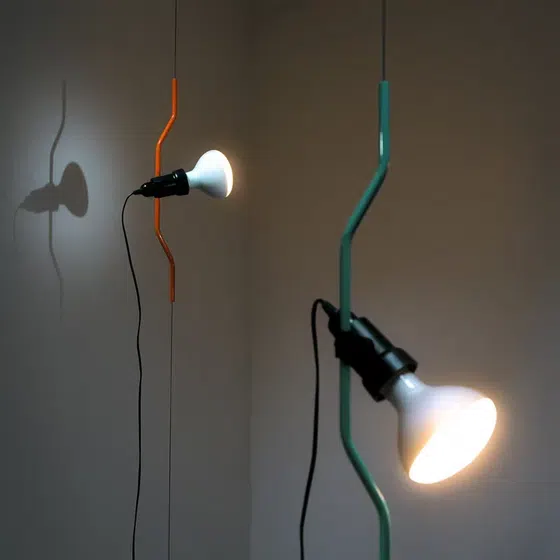Adjustable Height Glass Floor Light in Hardware and Glass, scale view