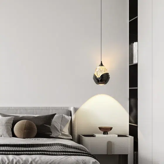 7W Aluminum Acrylic LED Pendant Light in Aluminum and Acrylic, detail view