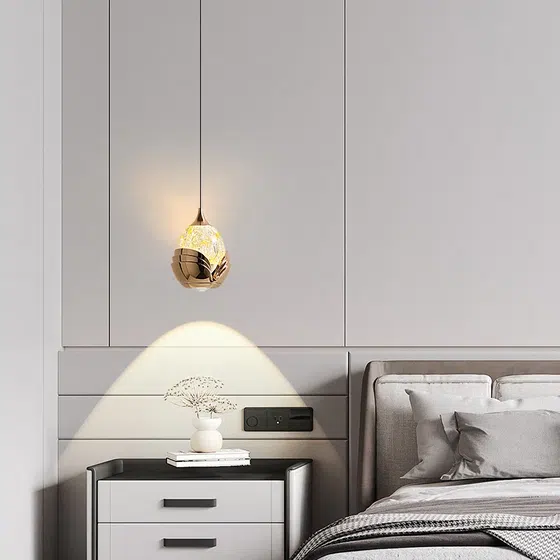 7W Aluminum Acrylic LED Pendant Light in Aluminum and Acrylic, scale view
