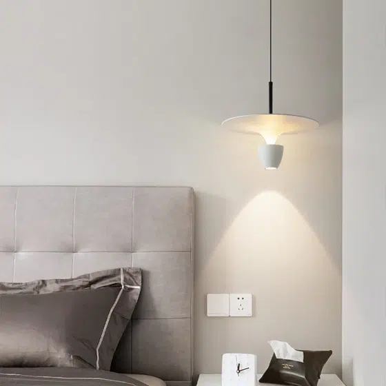 D30CM Aluminum Flying Saucer Pendant Lamp in Aluminum and Acrylic, installed view