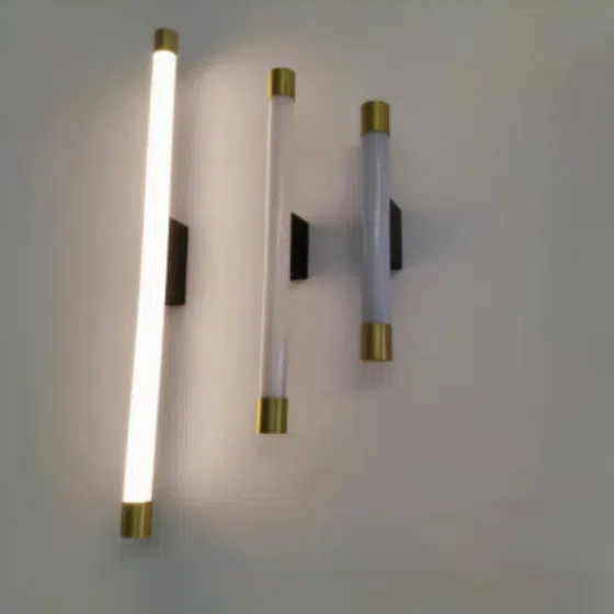 Aluminum LED Linear Wall Light in Aluminum and Acrylic, detail view