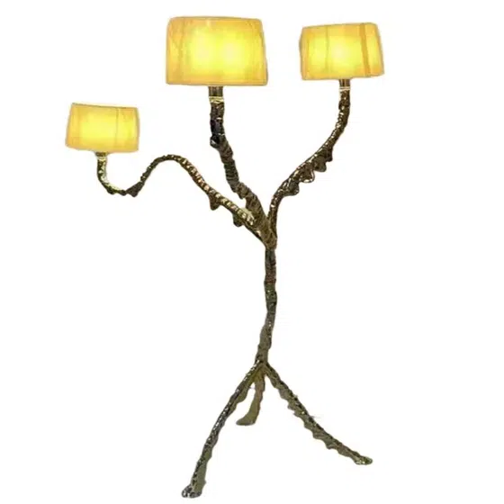 H150-220cm Art Tree Branch Metal Floor Lamp in Resin and Metal, product photograph