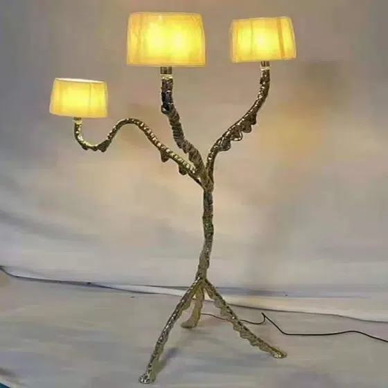 H150-220cm Art Tree Branch Metal Floor Lamp in Resin and Metal, installed view