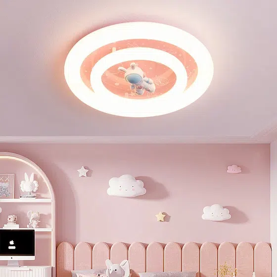 Astronaut Airplane LED Ceiling Light in Iron and Resin and Plastic and Acrylic, detail view