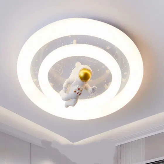 Astronaut Airplane LED Ceiling Light in Iron and Resin and Plastic and Acrylic, scale view