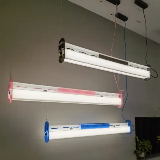 H19cm Black Blue Pink Acrylic LED Pendant Light in Acrylic, product photograph