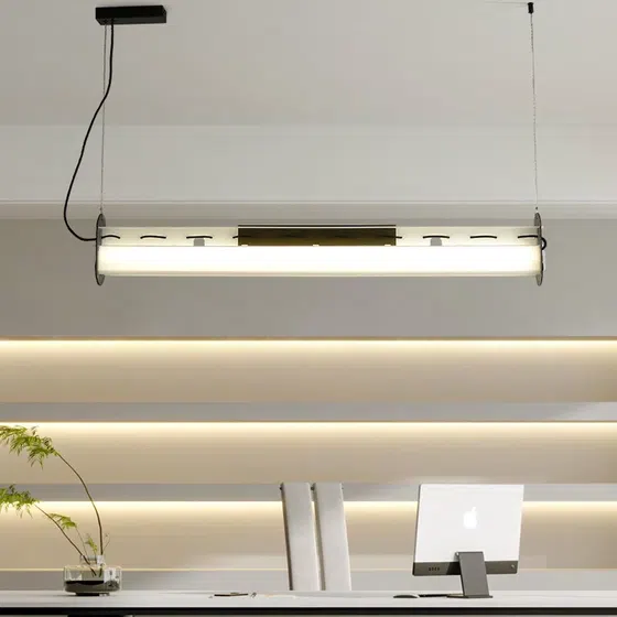 H19cm Black Blue Pink Acrylic LED Pendant Light in Acrylic, detail view