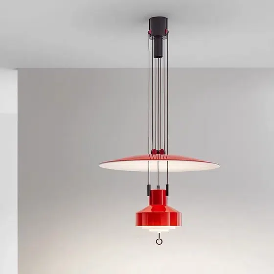H80-200CM Black Green Red Hardware Pendant Lamp in Hardware, detail view