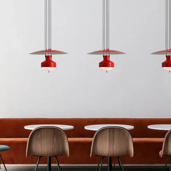 H80-200CM Black Green Red Hardware Pendant Lamp in Hardware, installed view
