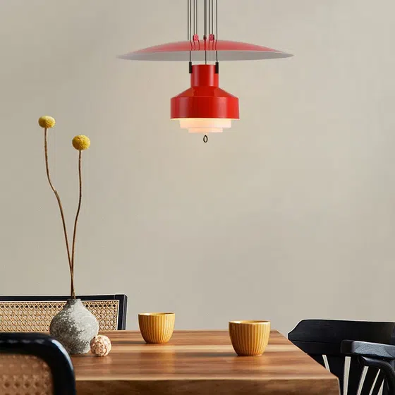 H80-200CM Black Green Red Hardware Pendant Lamp in Hardware, scale view