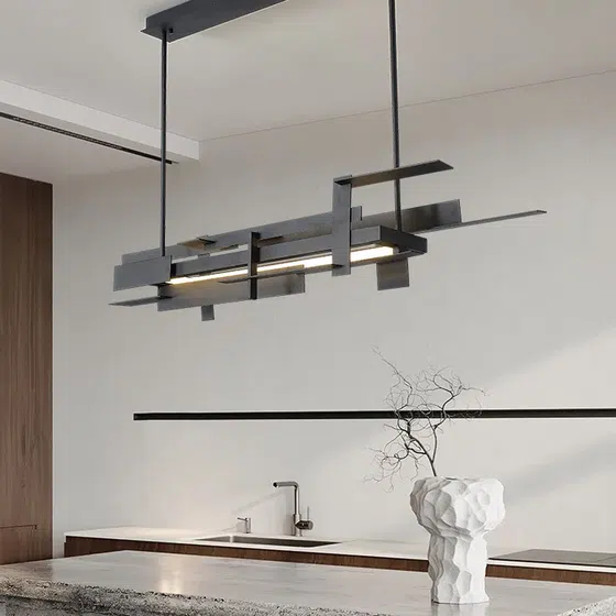 H21.5CM Black Net Red Hardware Pendant Light in Hardware, installed view