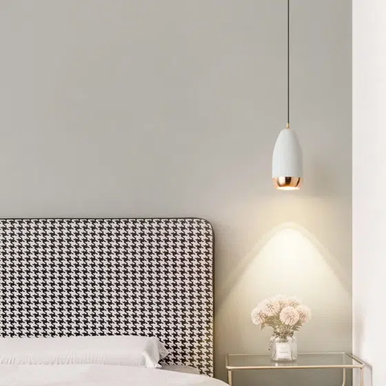 D6CM White Black Blue Red Gray Acrylic Pendant Light in Aluminum and Acrylic, scale view