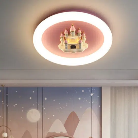 Castle Princess Dimmable LED Ceiling Light in Iron and Resin and Plastic, detail view