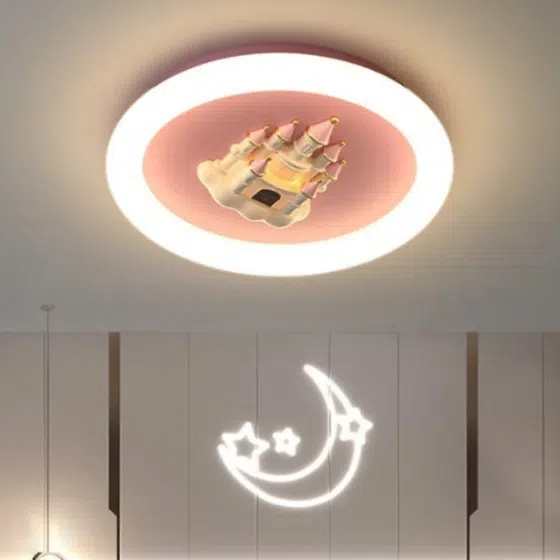 Castle Princess Dimmable LED Ceiling Light in Iron and Resin and Plastic, installed view