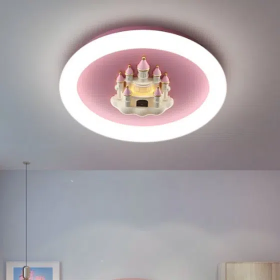 Castle Princess Dimmable LED Ceiling Light in Iron and Resin and Plastic, scale view