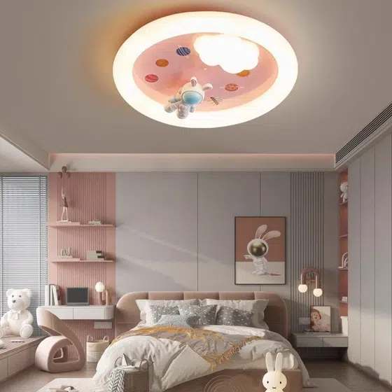 Cloud Princess Pink LED Ceiling Lamp in Iron and Resin and Plastic and Acrylic and Glass, product photograph