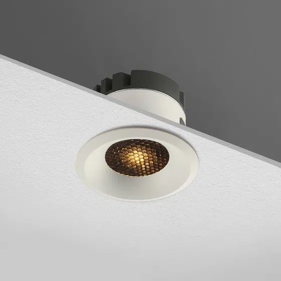 COB Recessed Honeycomb Aluminum LED Spotlight in Aluminum and Plastic, scale view