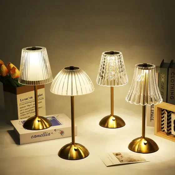 Copper USB LED Table Light in Metal and PS, product photograph