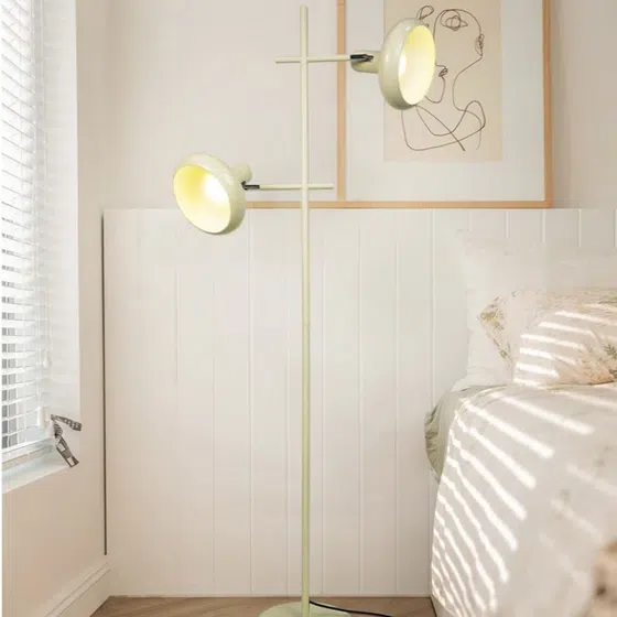 E27/E26 Cream H151cm Iron Floor Light in Iron, product photograph
