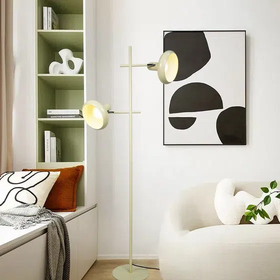 E27/E26 Cream H151cm Iron Floor Light in Iron, installed view