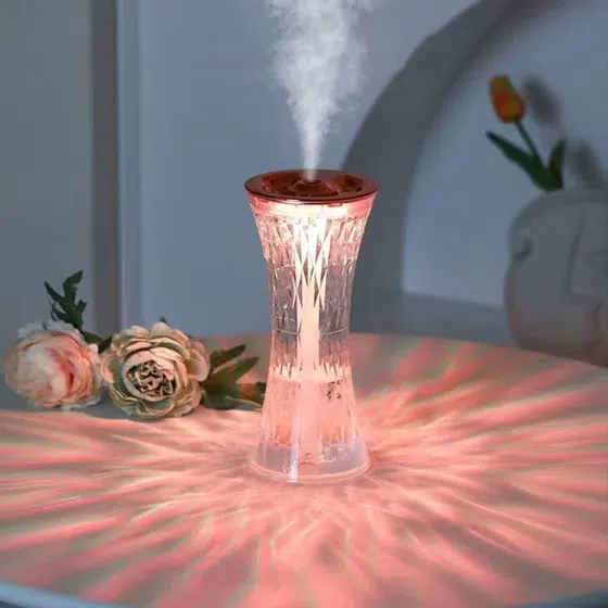 Crystal USB Air Humidifier Table Lamp in PS and ABS, detail view