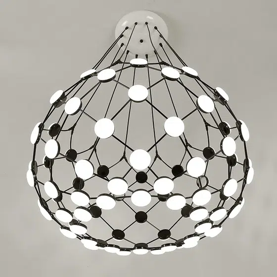 Crystal Iron Acrylic LED Pendant Lamp in Iron Plating and Acrylic, scale view