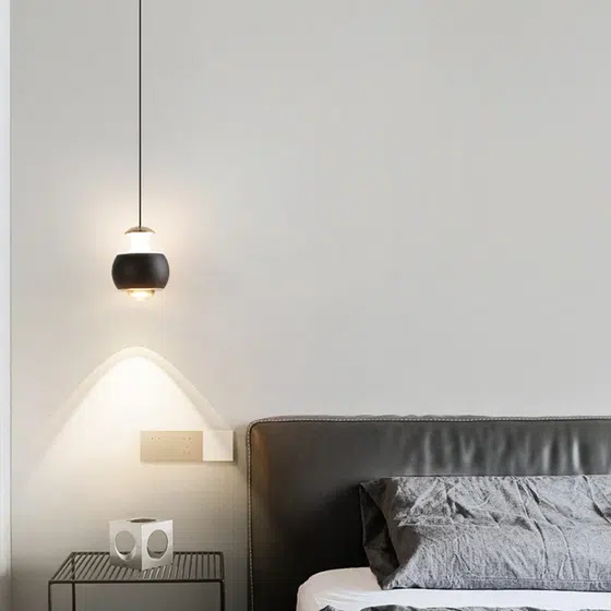 D10CM Ball Small Pendant Light in Aluminum and Acrylic, installed view