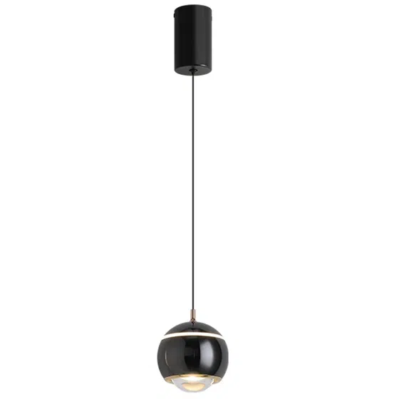D10CM White Golden Black Blue Red Ball Pendant Lamp in Aluminum and Lens, product photograph